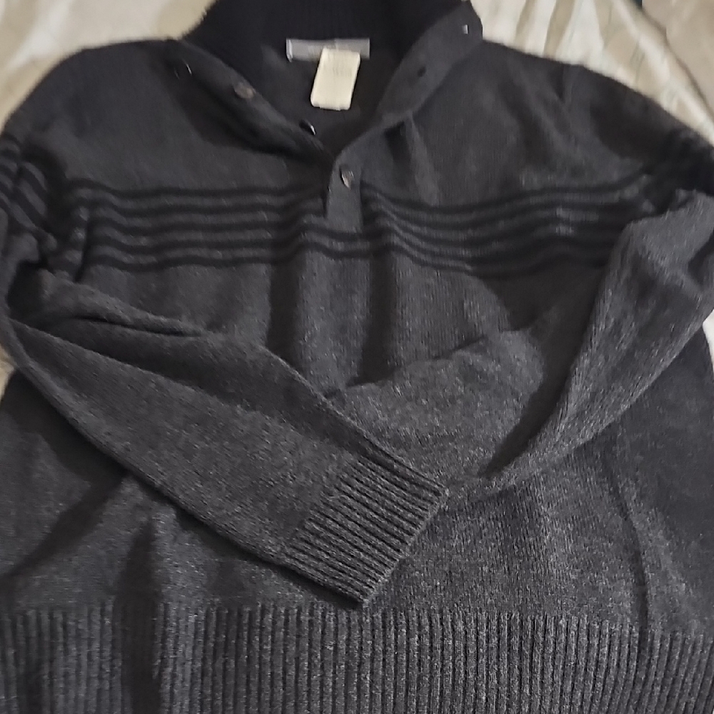 Neiman Marcus Charcoal Turtleneck Sweater